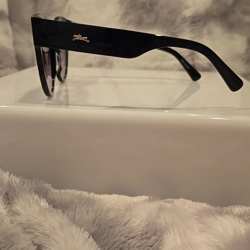 Longchamp Paris Black Oversized Sunglasses Brand New in Case